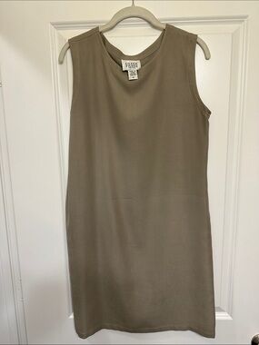 Eileen Fisher Women’s Sleeveless Shift Dress in Taupe - Size M